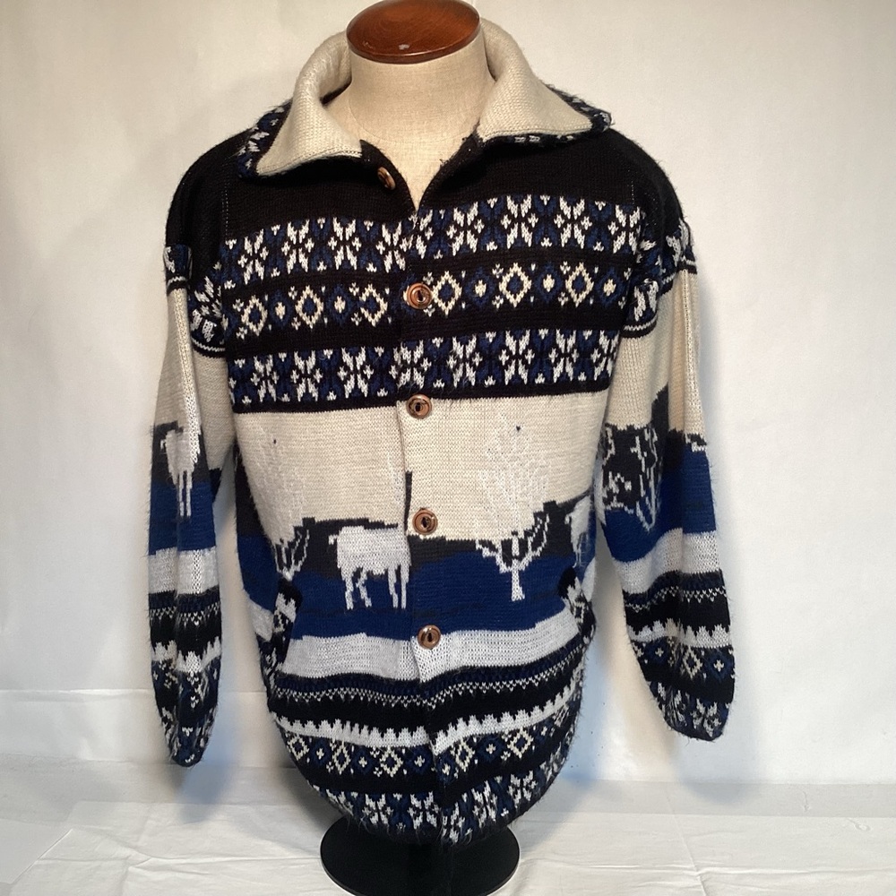 Tejidos Espinosa Vintage Sweater Jacket Made in Ecuador Men’s XL
